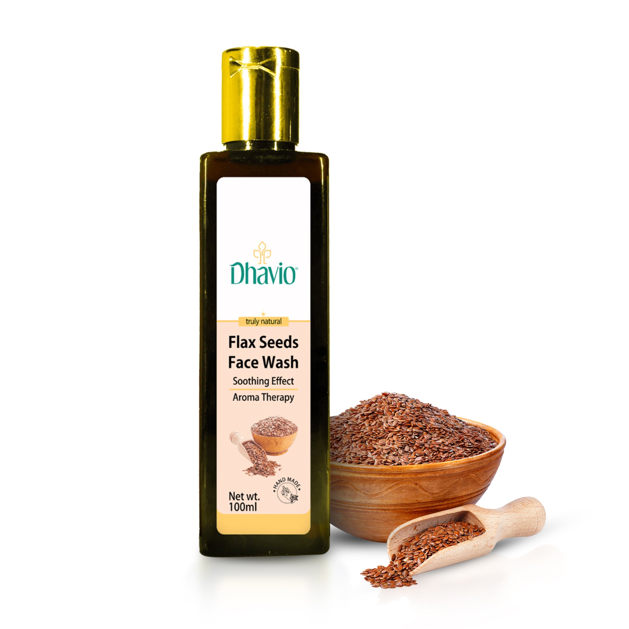 Flaxseed Face Wash with Flaxseed Gel & Vitamin C for Dry Skin Hydration – 100ml
